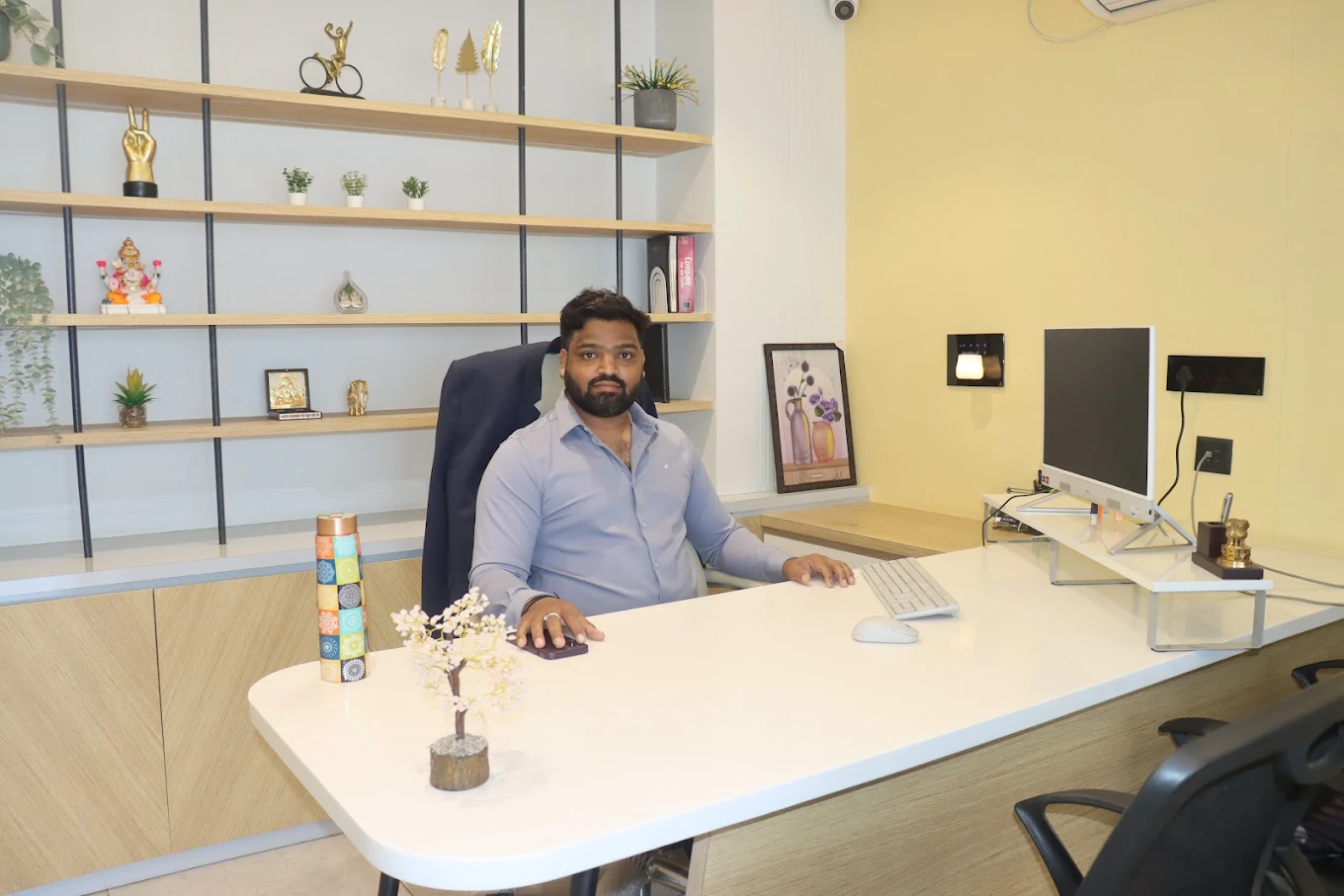 Ajit Ghule at the Ajett Ghhule & Associates office in Bhosari, Pune